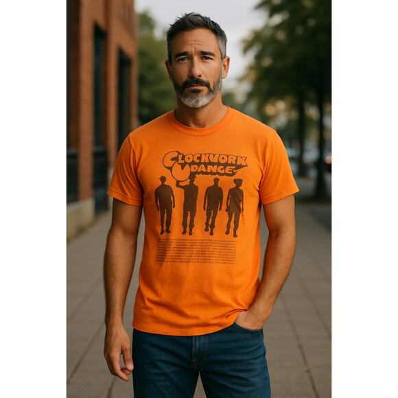 Vintage 90s Clockwork Orange T-shirt Euro Promo Stanley Kubrick Small - Picture 1 of 9